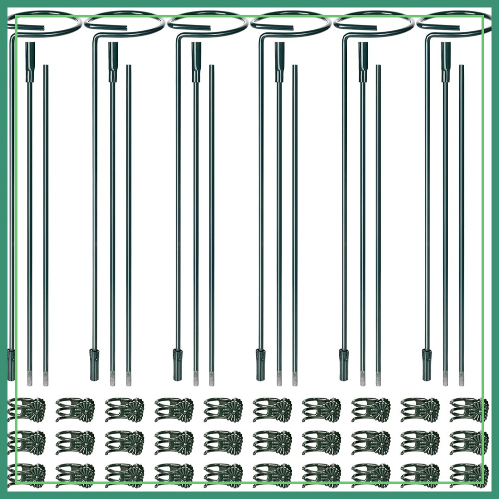 Plant Support Stake - 6 Sets Plant Stakes 12/25/36 Inch