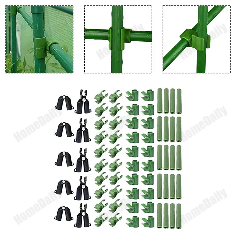 Plant Support Stake - 70pcs Adjustable Plant Garden Trelli Connector