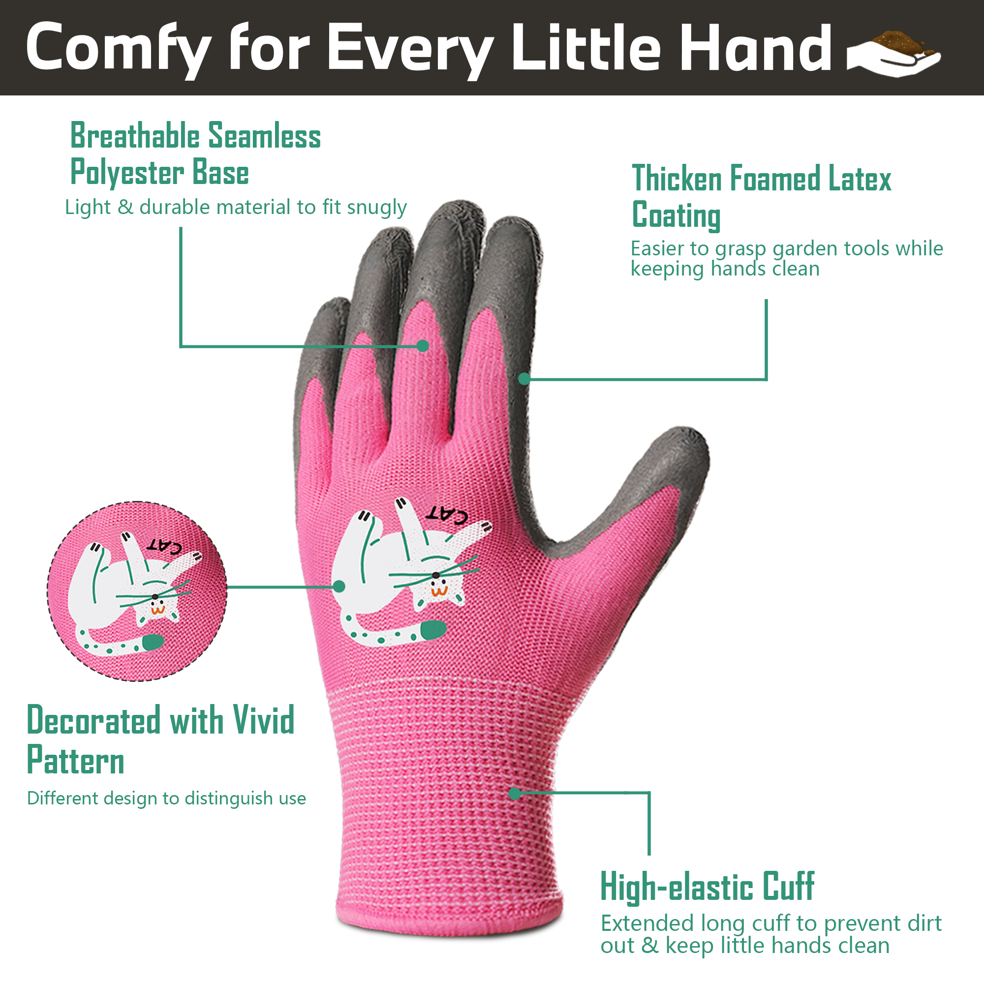 4 Pairs Kids Gardening Gloves  - Gardening Tools For Toddlers reseña y precio