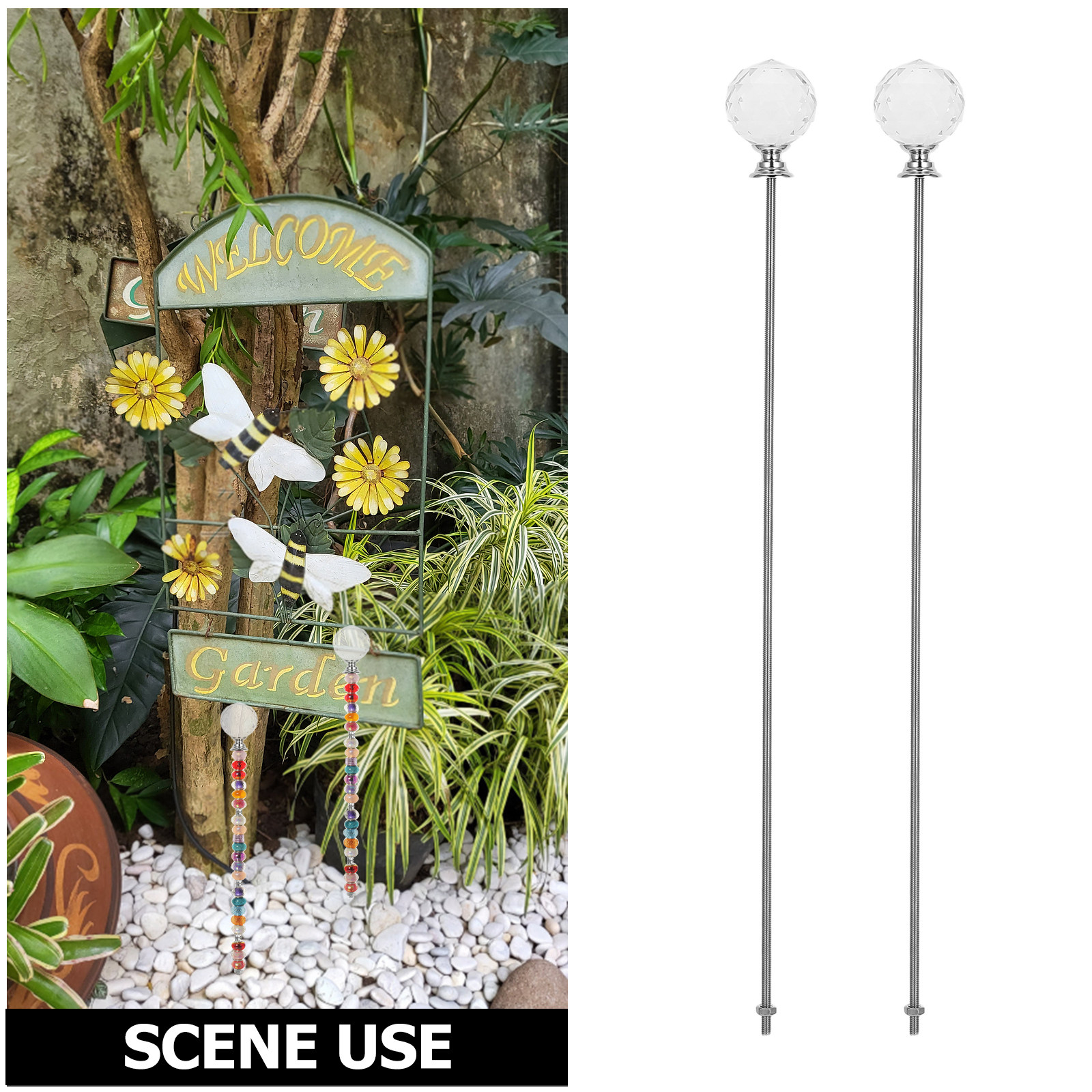 2Pcs Metal Fairy Wand Plant Su - Plant Support Stake reseña y precio