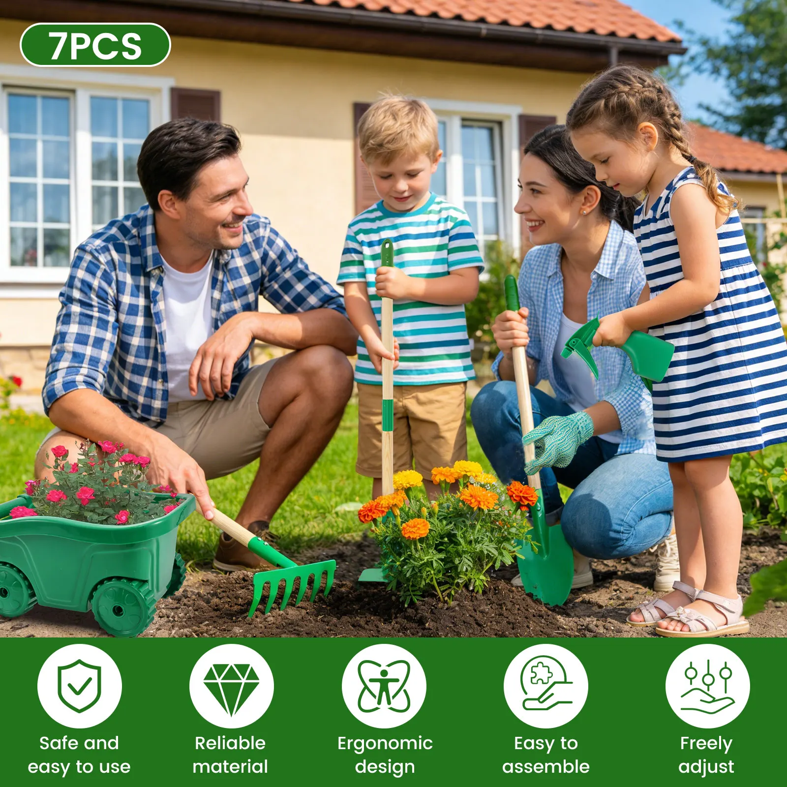 6/7Pcs Kids Gardening Tools Se - Gardening Tools For Toddlers reseña y precio