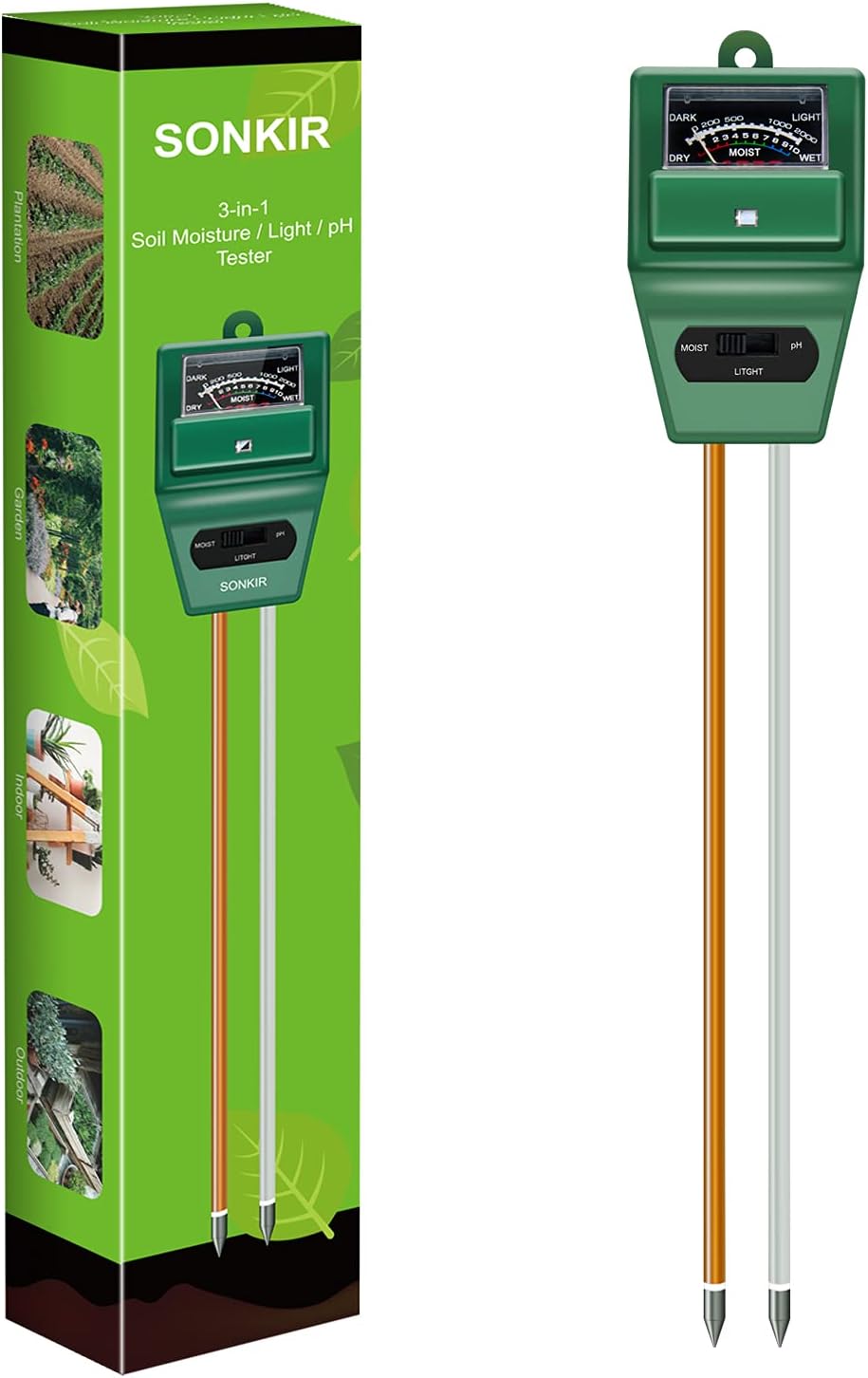 Soil pH Meter, MS02 3-in-1 Soi - Moisture Meter Plant reseña y precio
