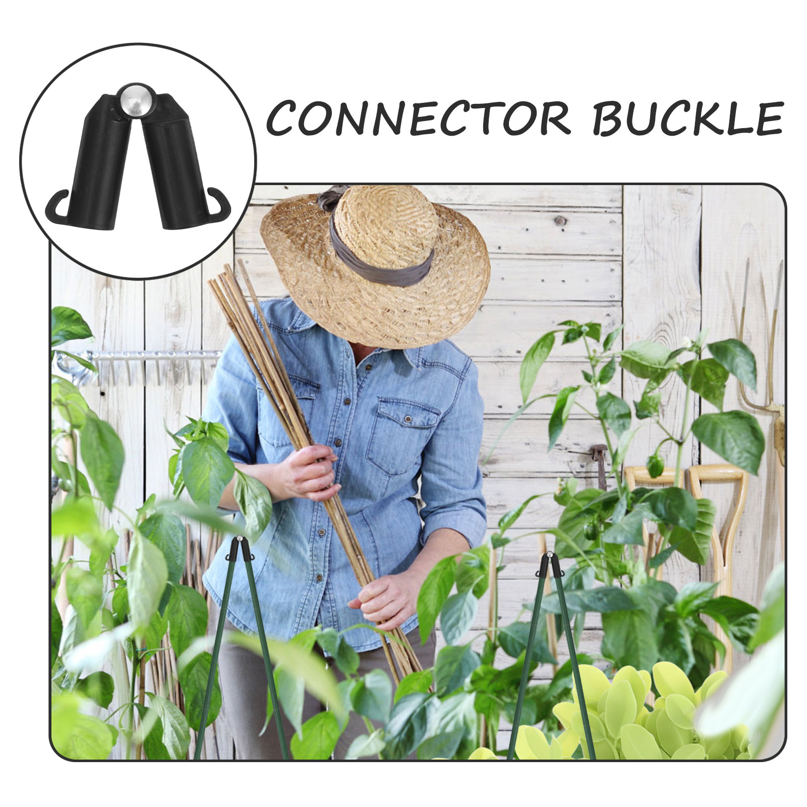 10Pcs Adjustable Plastic Trell - Plant Support Stake reseña y precio