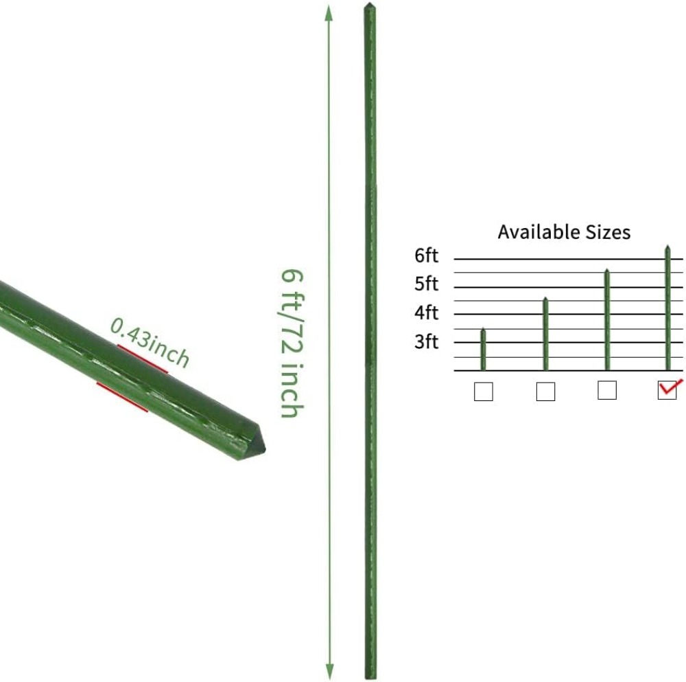 6 ft Garden Stakes, 50 Pack Me - Plant Support Stake reseña y precio