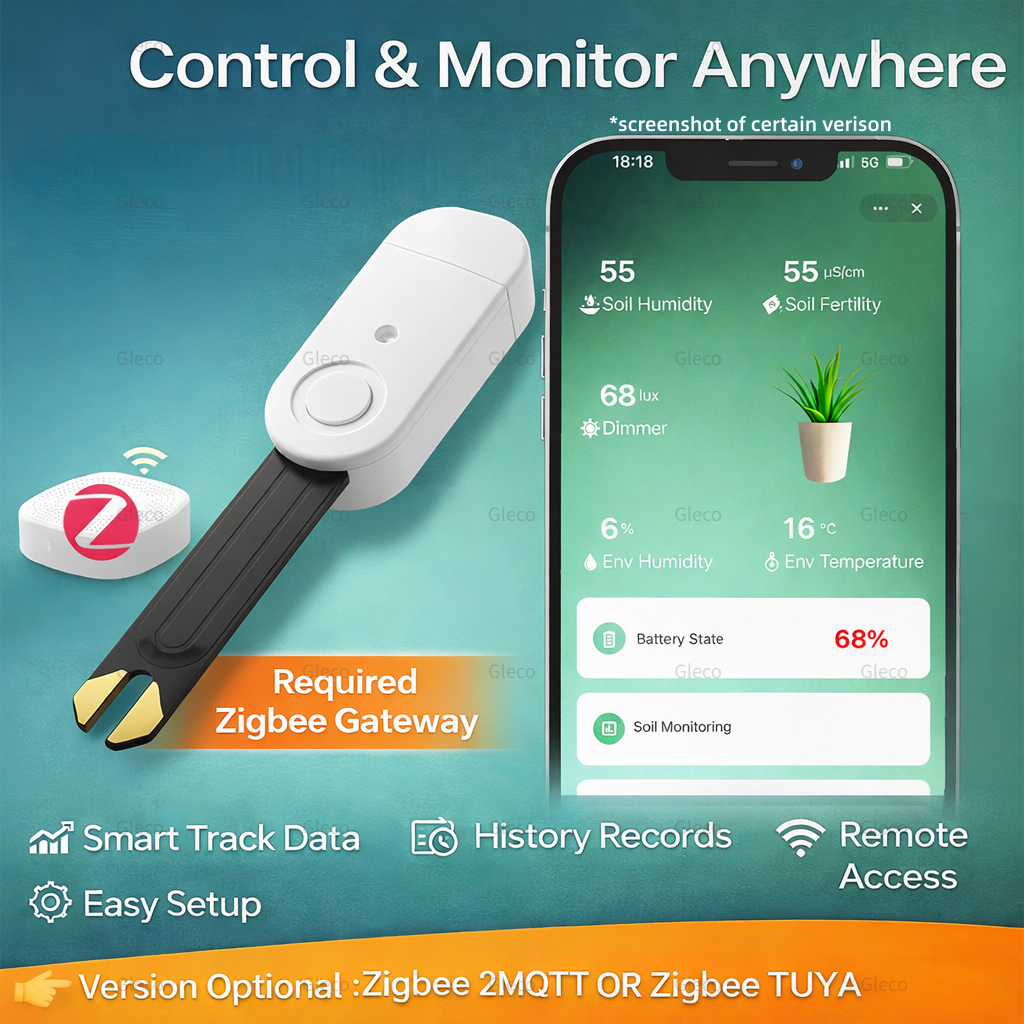 Zigbee Temperature Humidity Mo - Moisture Meter Plant reseña y precio