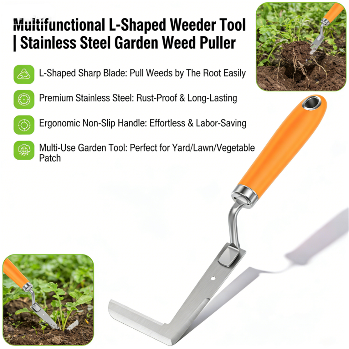 Stainless steel gap weeding to - Gardening Hand Tools Yard reseña y precio