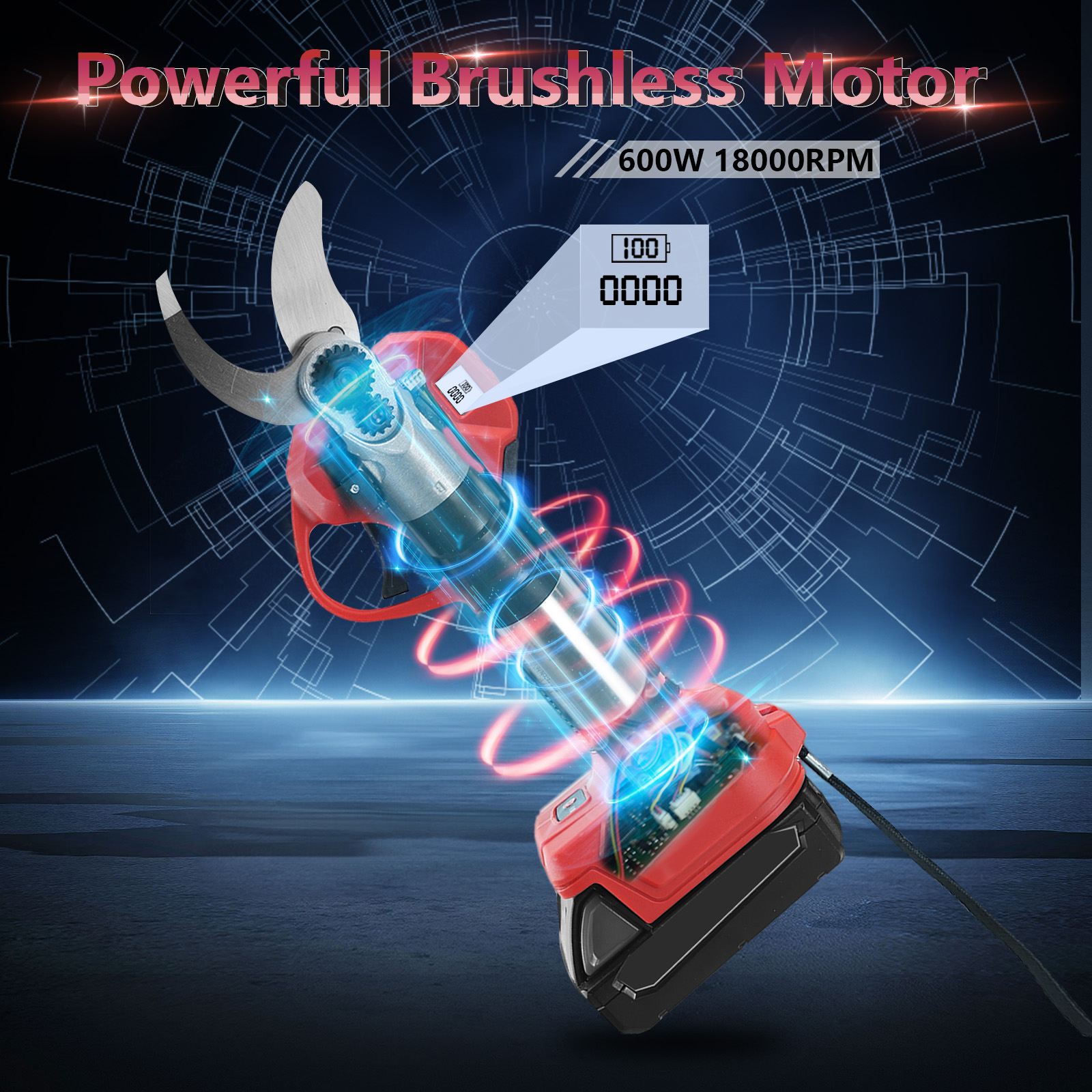 30mm Brushless Electric Prunin - Gardening Tools Spade reseña y precio