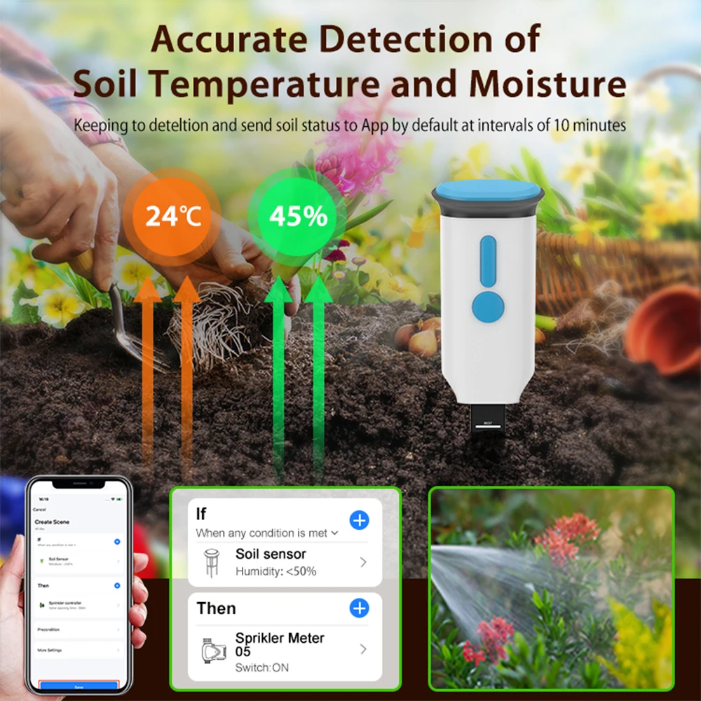 Haozee Tuya Smart WiFi Soil Mo - Moisture Meter Plant reseña y precio