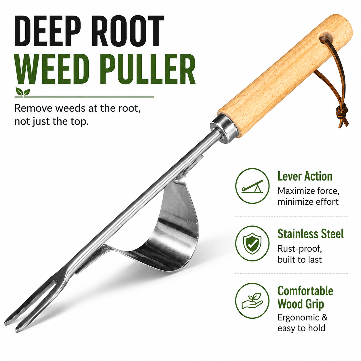 Manual Weed Remover, Stainless - Gardening Tools Spade reseña y precio