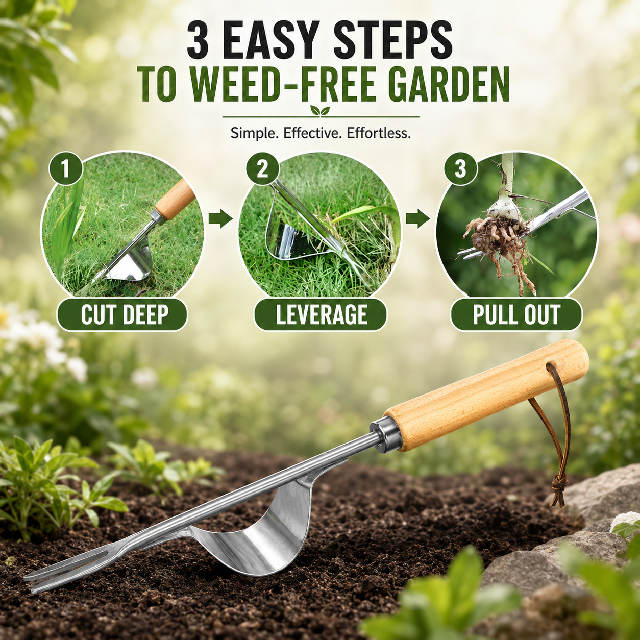 Manual Weed Remover, Stainless - Gardening Tools Spade reseña y precio