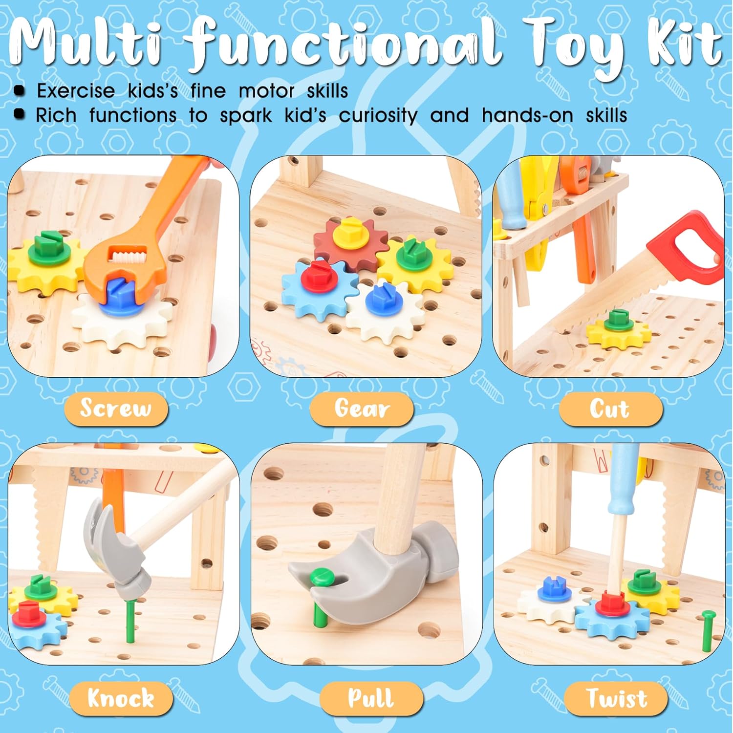 Wooden Tool Bench for Kids,Mon - Gardening Tools For Toddlers reseña y precio