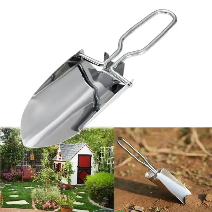 Stainless Steel Folding Shovel - Gardening Tools Spade reseña y precio