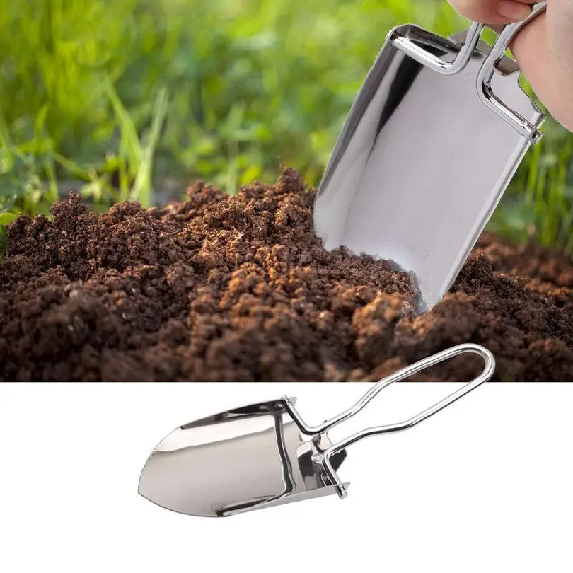 Stainless Steel Folding Shovel - Gardening Tools Spade reseña y precio