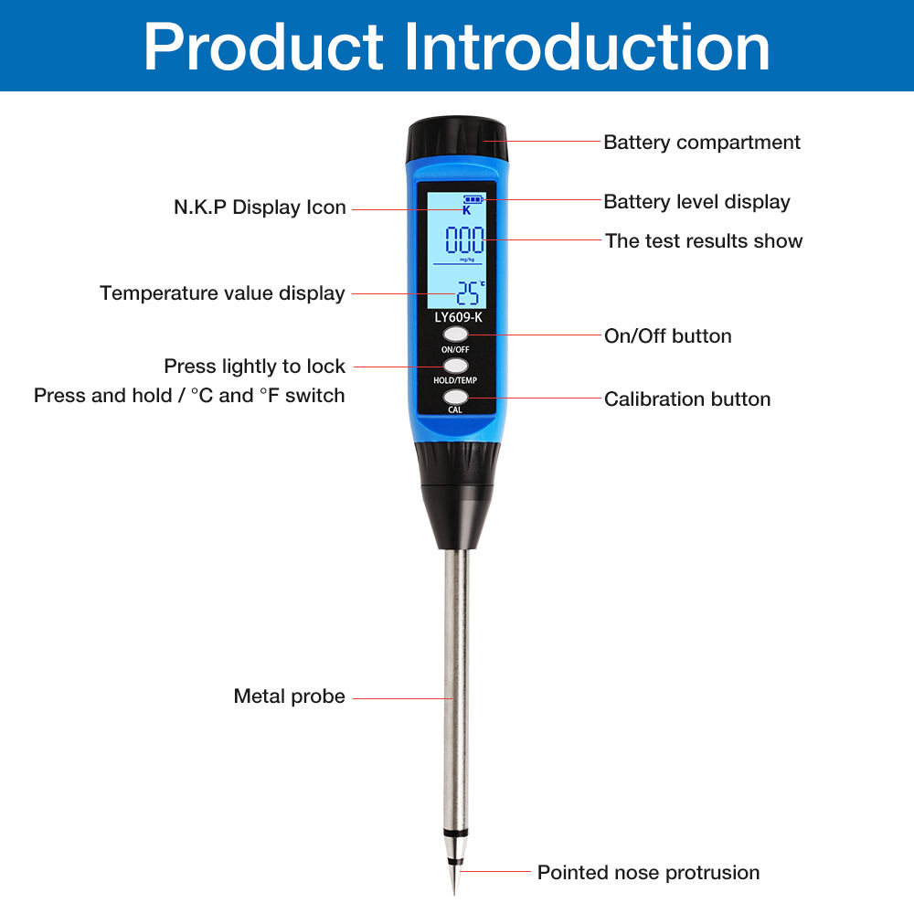 High-Precision Portable NPK So - Moisture Meter Plant reseña y precio