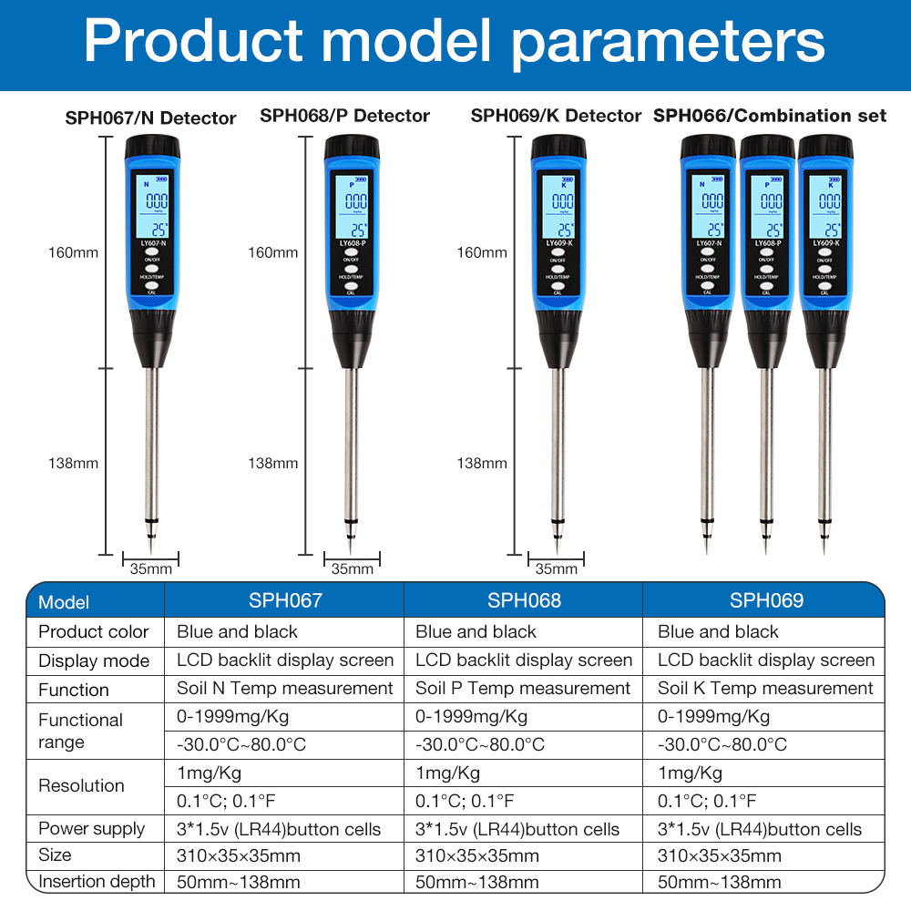 High-Precision Portable NPK So - Moisture Meter Plant reseña y precio