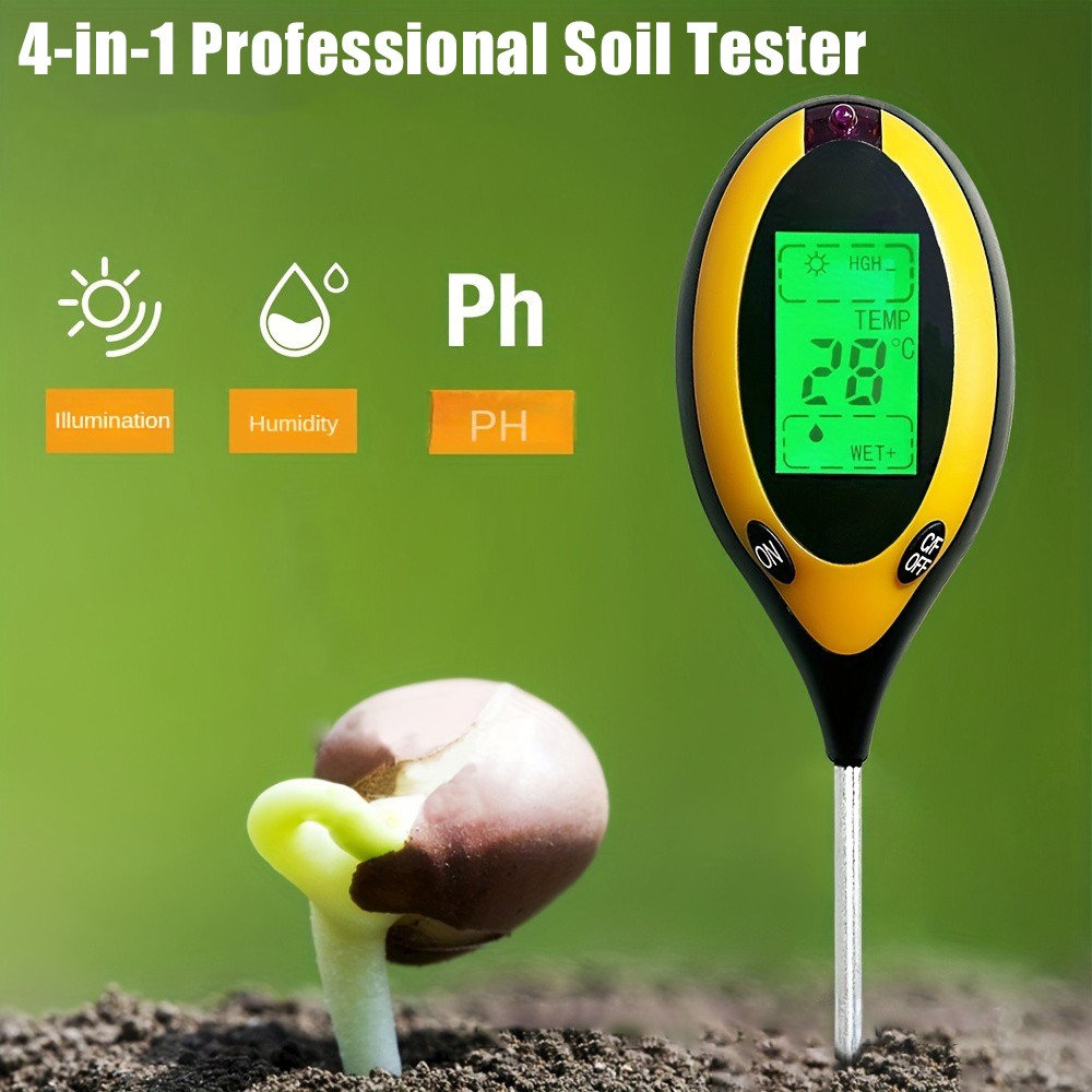 Soil PH Tester 4 in 1 PH Soil  - Moisture Meter Plant reseña y precio