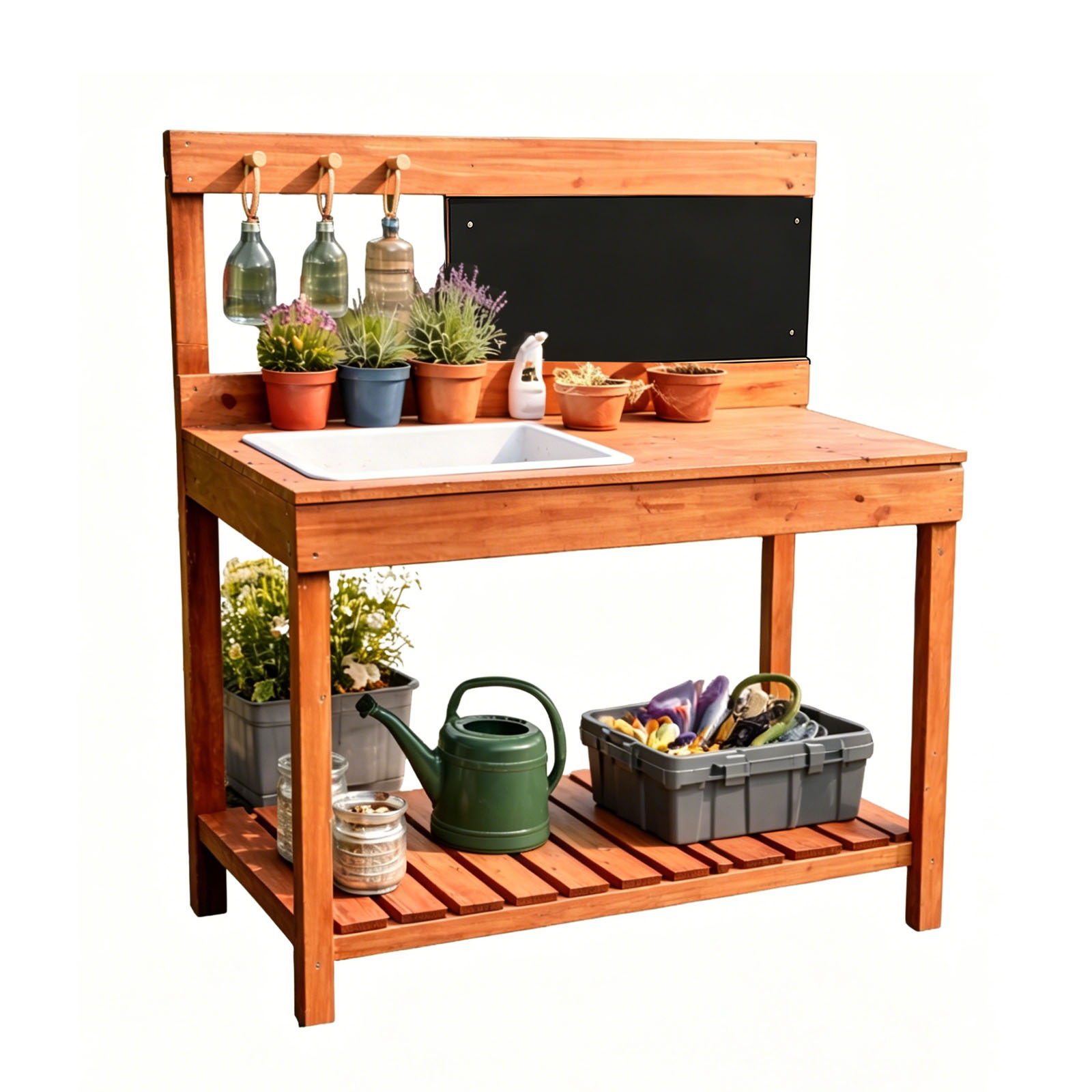Wooden Potting Benches For Chi - Gardening Tools For Kids reseña y precio