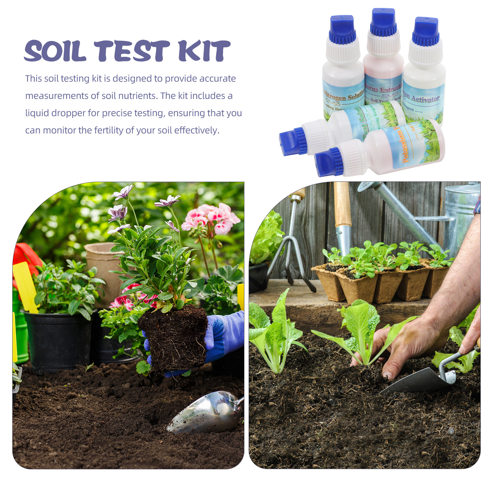 Professional Soil Test Kit Tes - Moisture Meter Plant reseña y precio