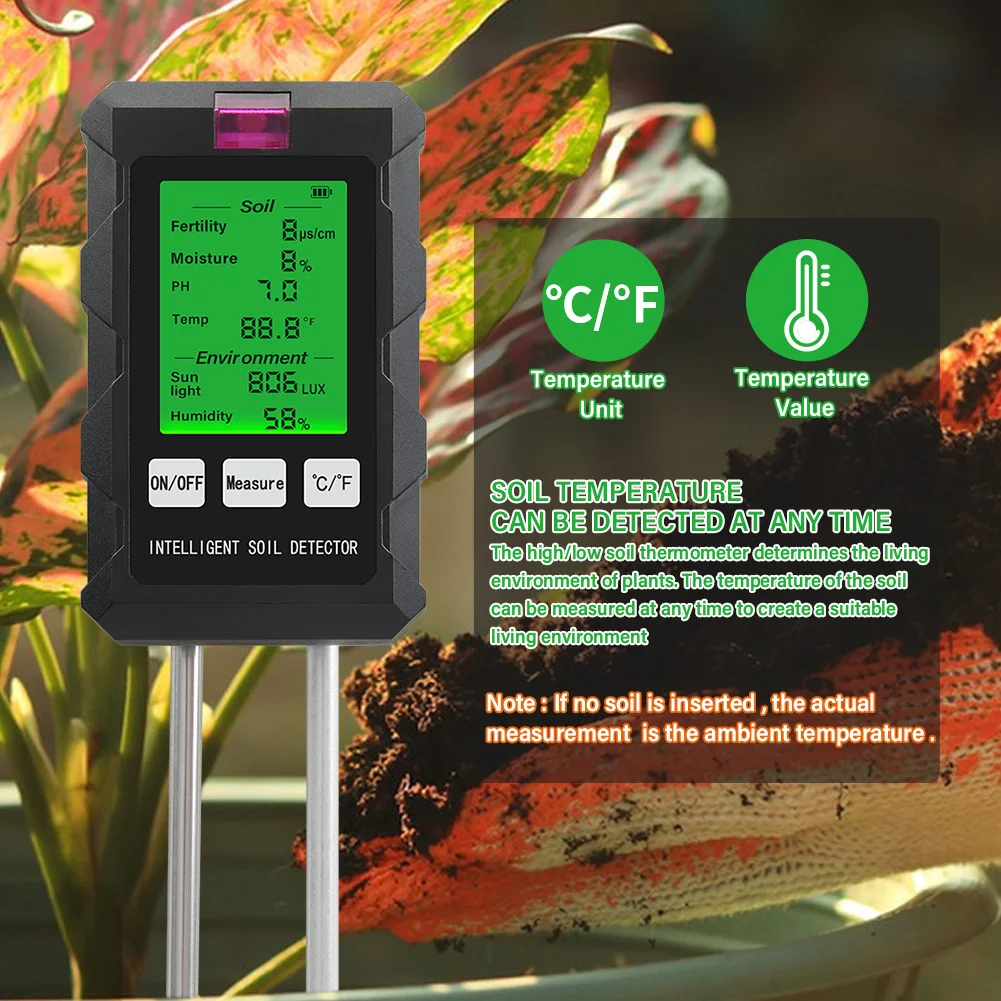 ST03 Six-in-One Soil Tester Mo - Moisture Meter Plant reseña y precio