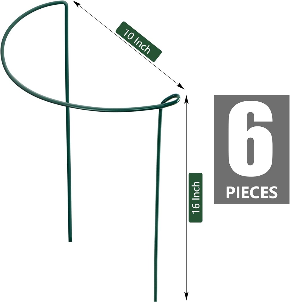 6 Pack Half Round Plant Suppor - Plant Support Stake reseña y precio
