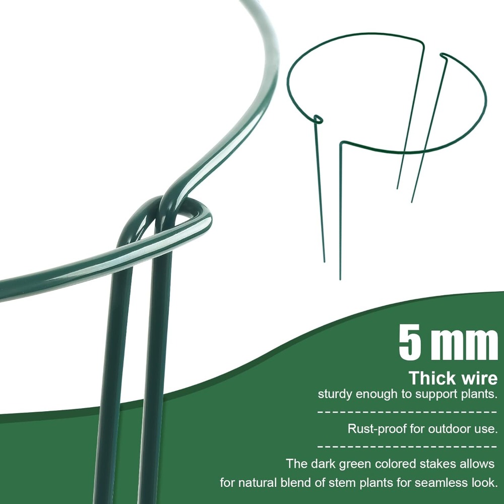 6 Pack Half Round Plant Suppor - Plant Support Stake reseña y precio