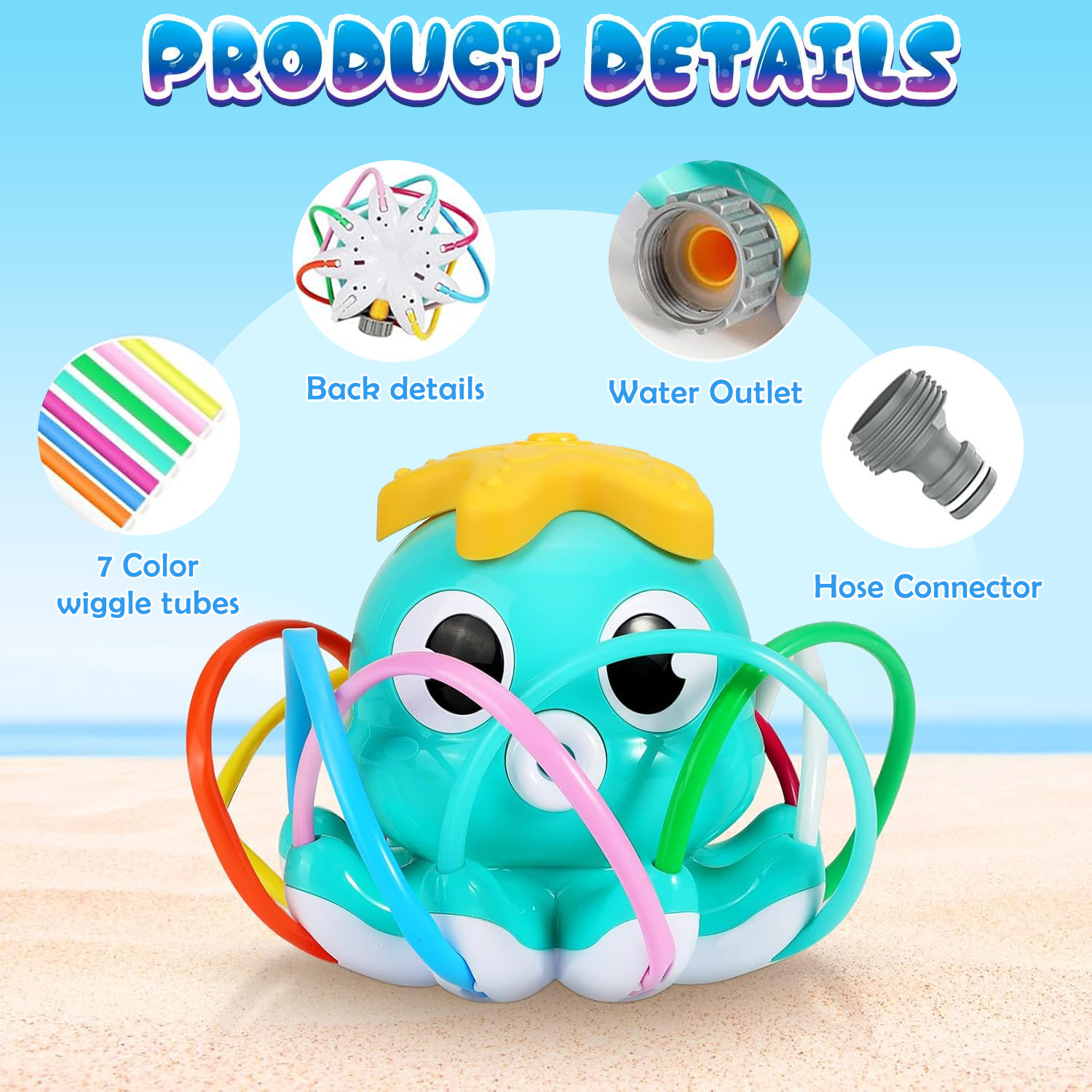 Octopus Sprinkler Water Spray  - Gardening Tools For Toddlers reseña y precio