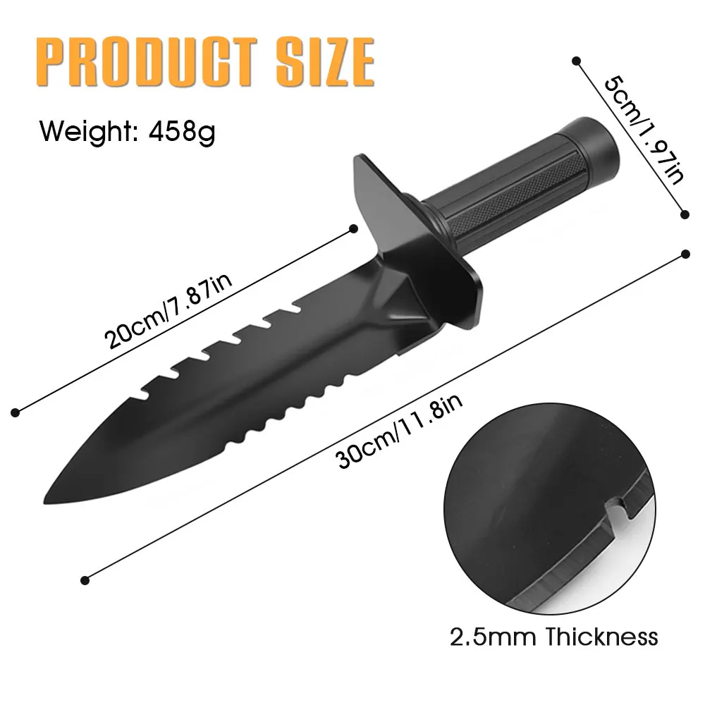 Garden Shovel Double Serrated  - Gardening Hand Tools Yard reseña y precio
