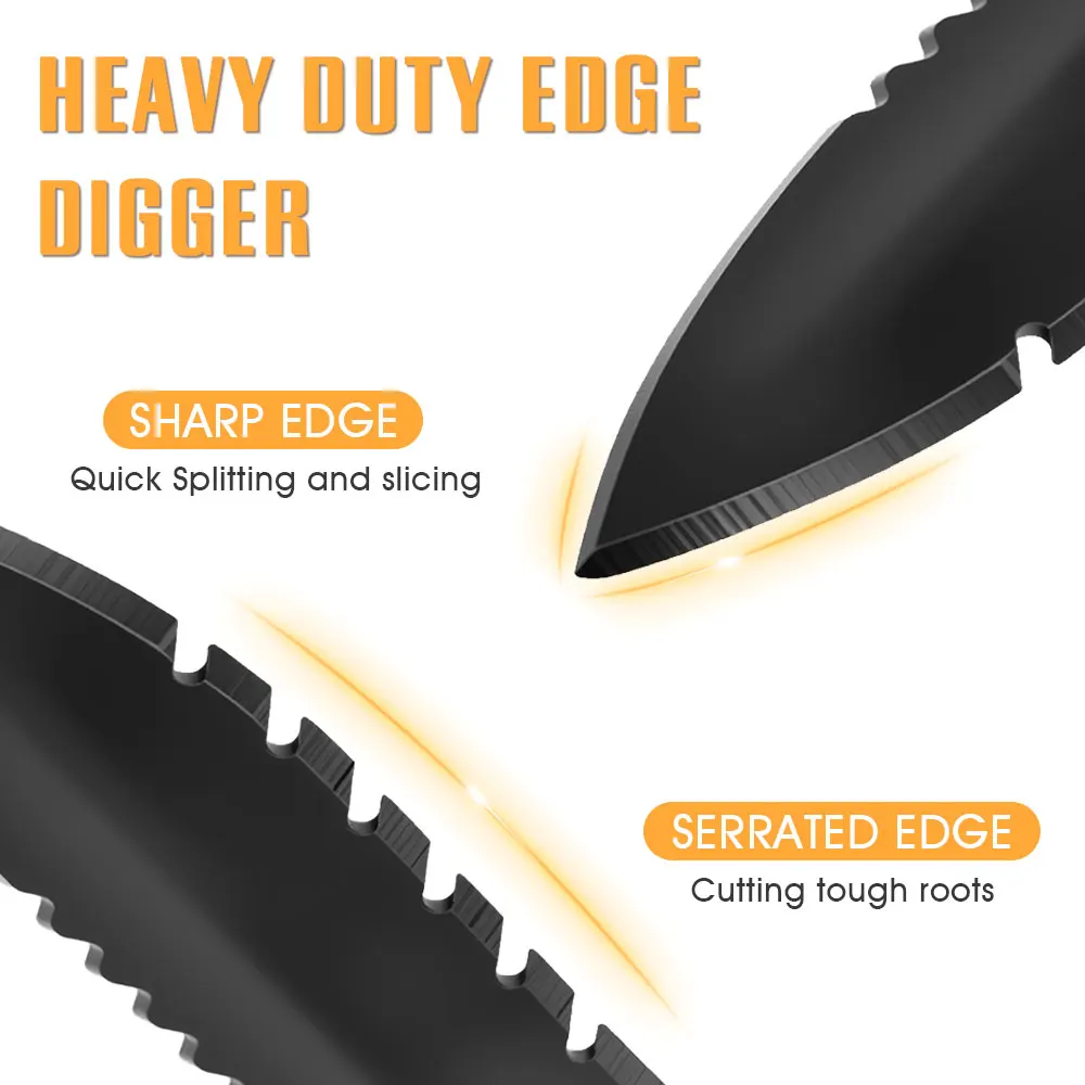 Garden Shovel Double Serrated  - Gardening Hand Tools Yard reseña y precio