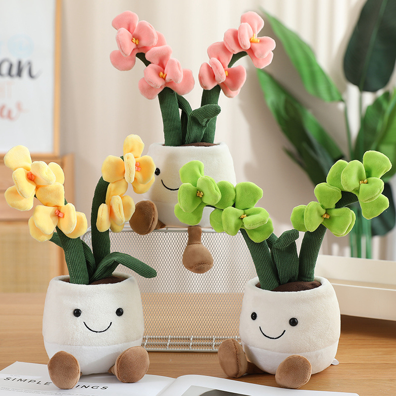 Kawaii Plush Potted Flower Toy - Orchid Potting Mix reseña y precio