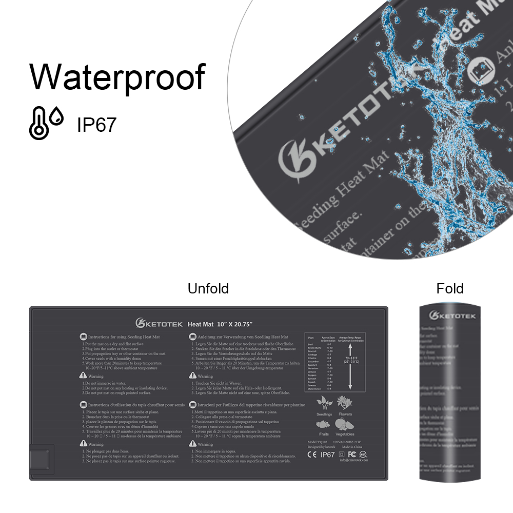 EU/US/UK Plug Heating Mat Wate - Gardening Tools Uk reseña y precio