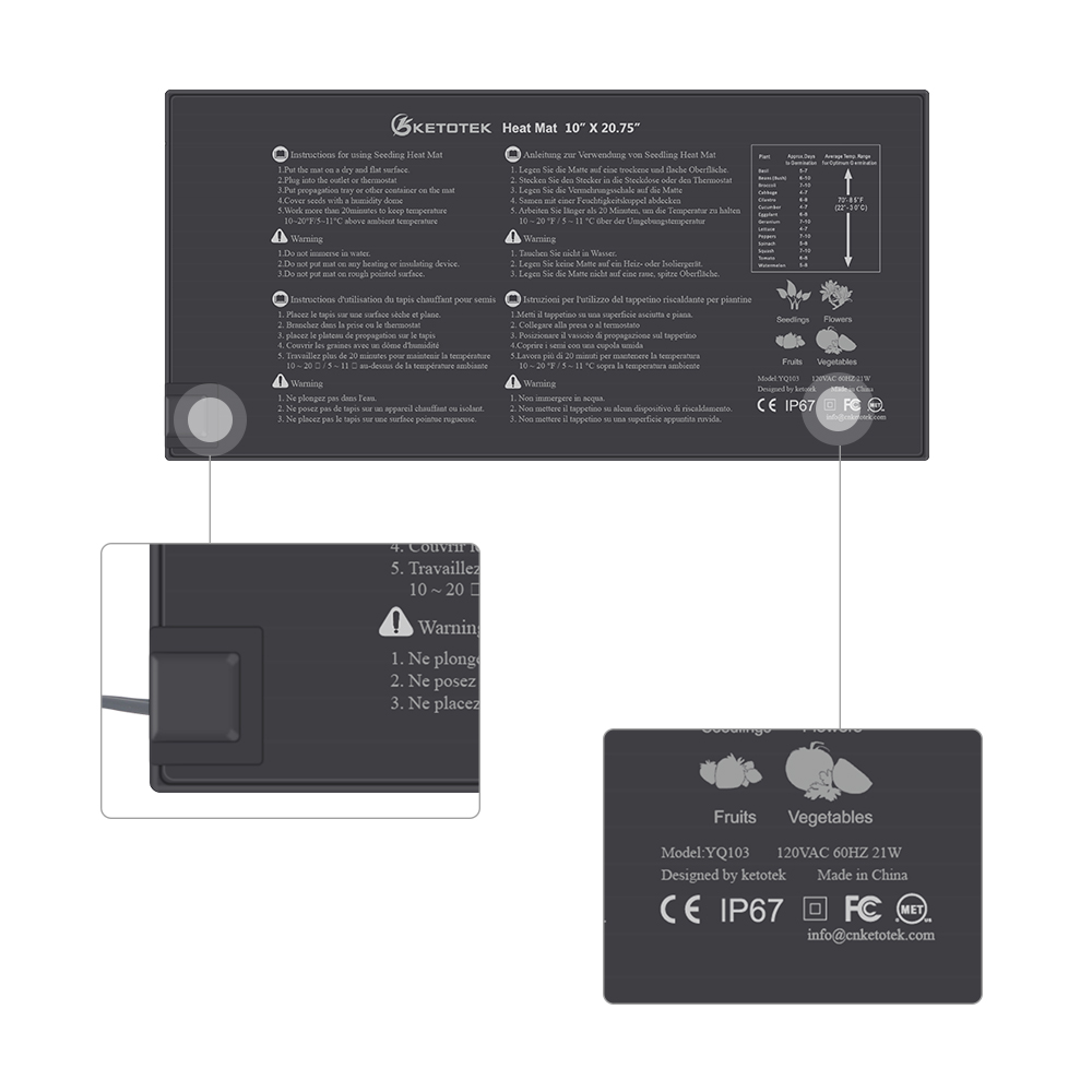EU/US/UK Plug Heating Mat Wate - Gardening Tools Uk reseña y precio