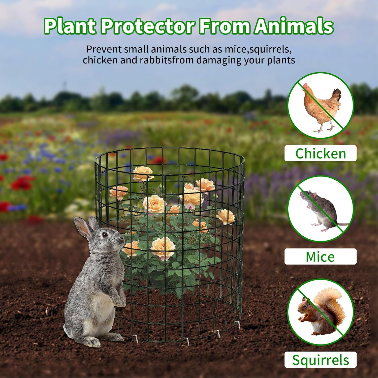 10 Pack Plant Protectors From  - Plant Support Stake reseña y precio