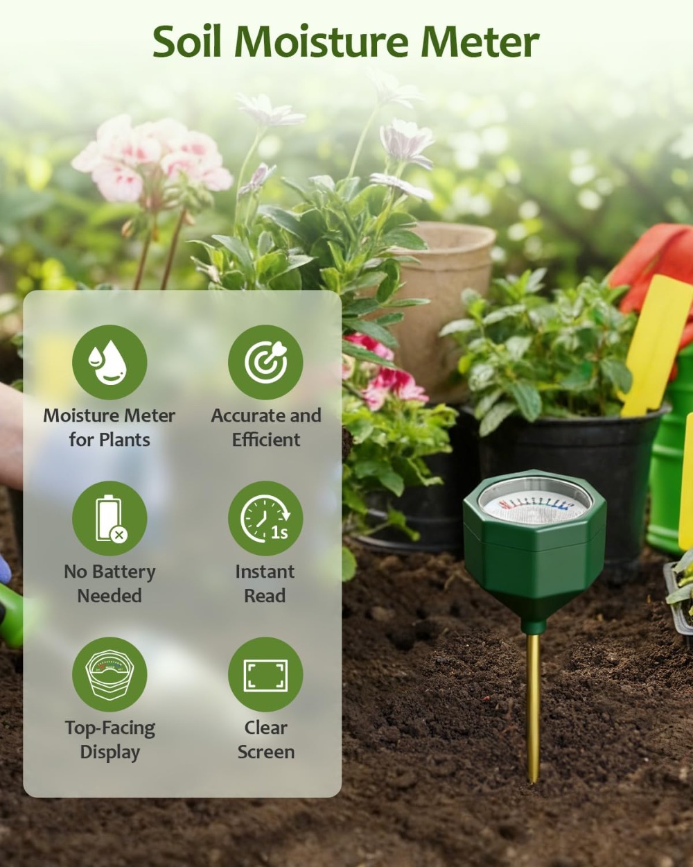 Soil Moisture Meter, Plant Wat - Moisture Meter Plant reseña y precio