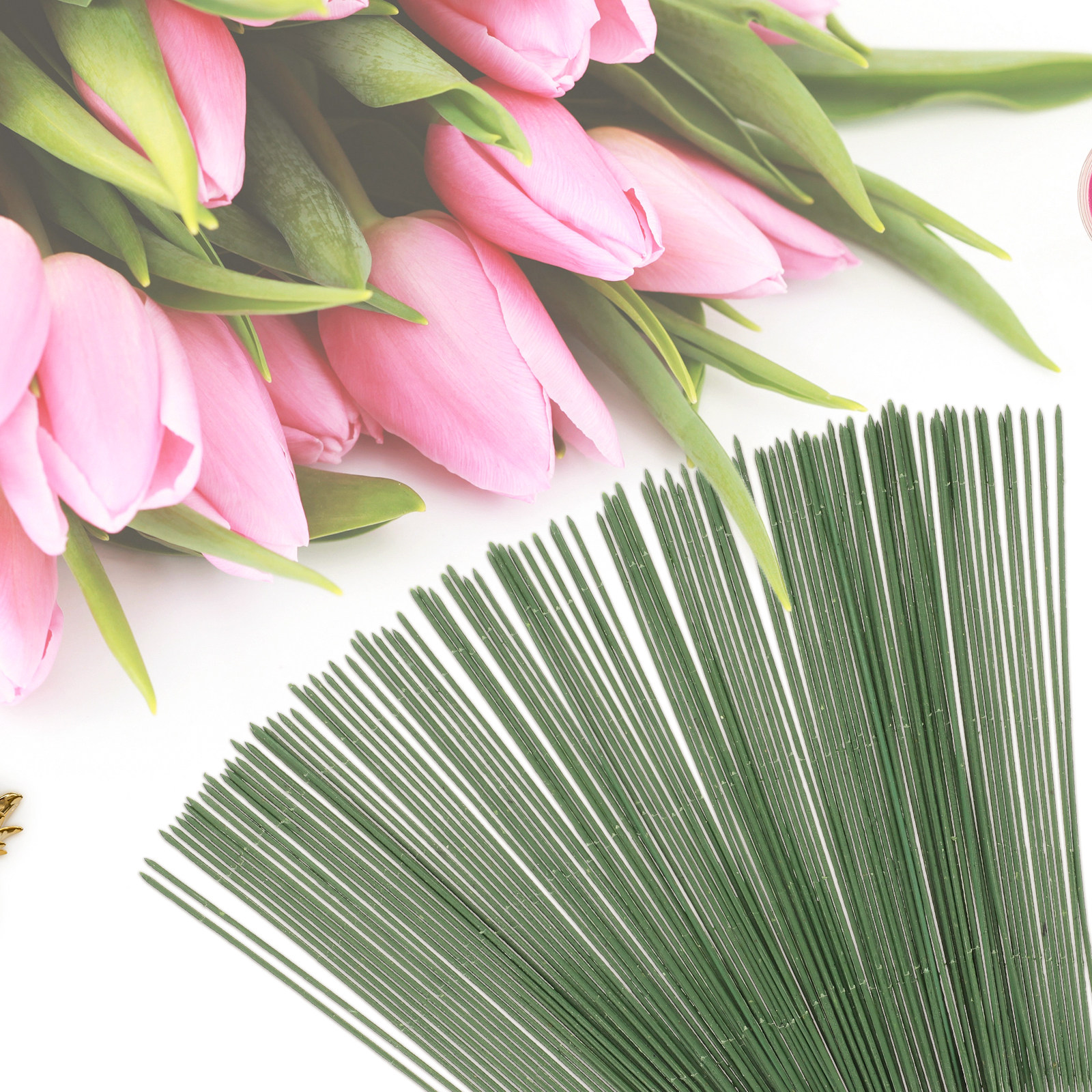 100Pcs Artificial Flower Stems - Gardening Tools For Home reseña y precio