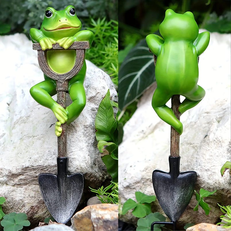 Cute Garden Gnome Frog Rabbit  - Gardening Tools Spade reseña y precio