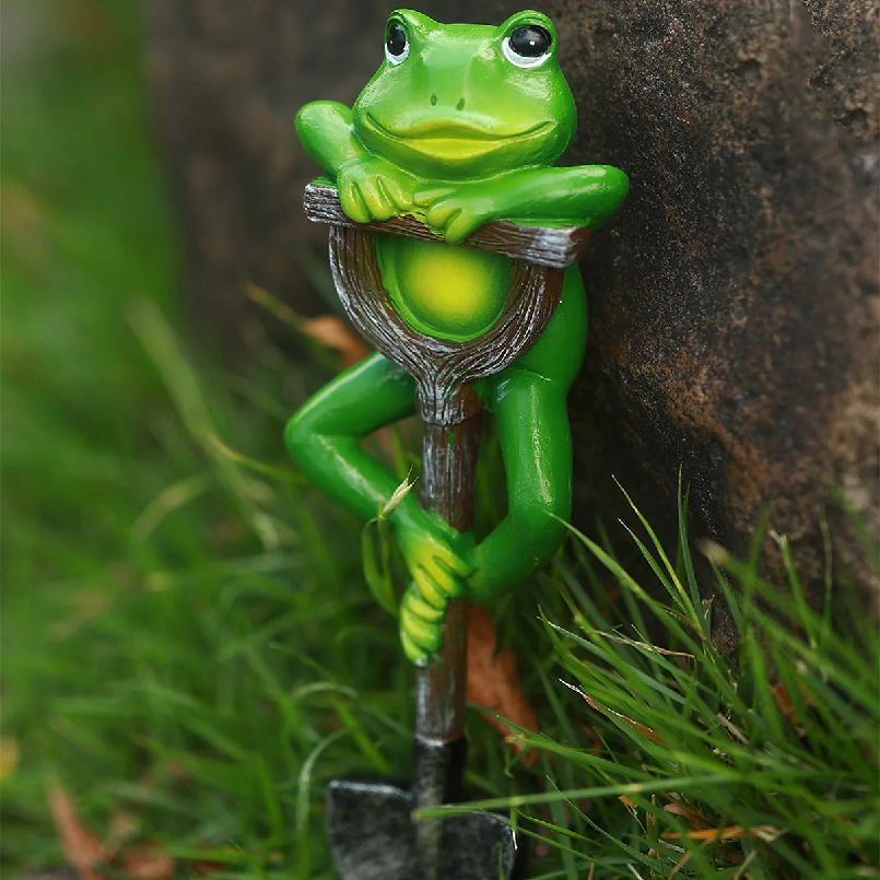 Cute Garden Gnome Frog Rabbit  - Gardening Tools Spade reseña y precio