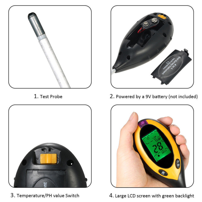NEW 2026 LCD Soil PH Meter Tes - Moisture Meter Plant reseña y precio