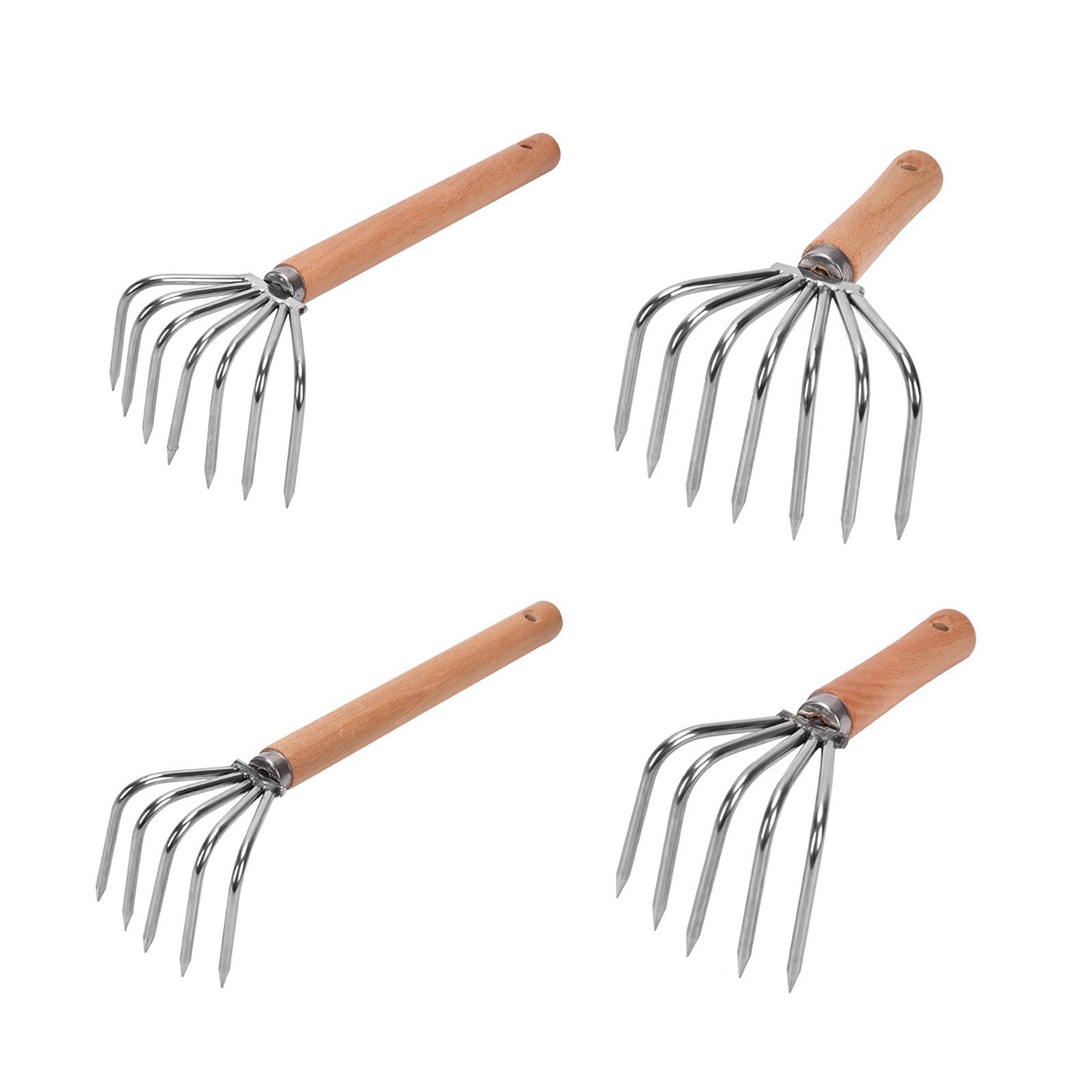 Hand Rake Cultivator Stainless - Gardening Hand Tools Yard reseña y precio