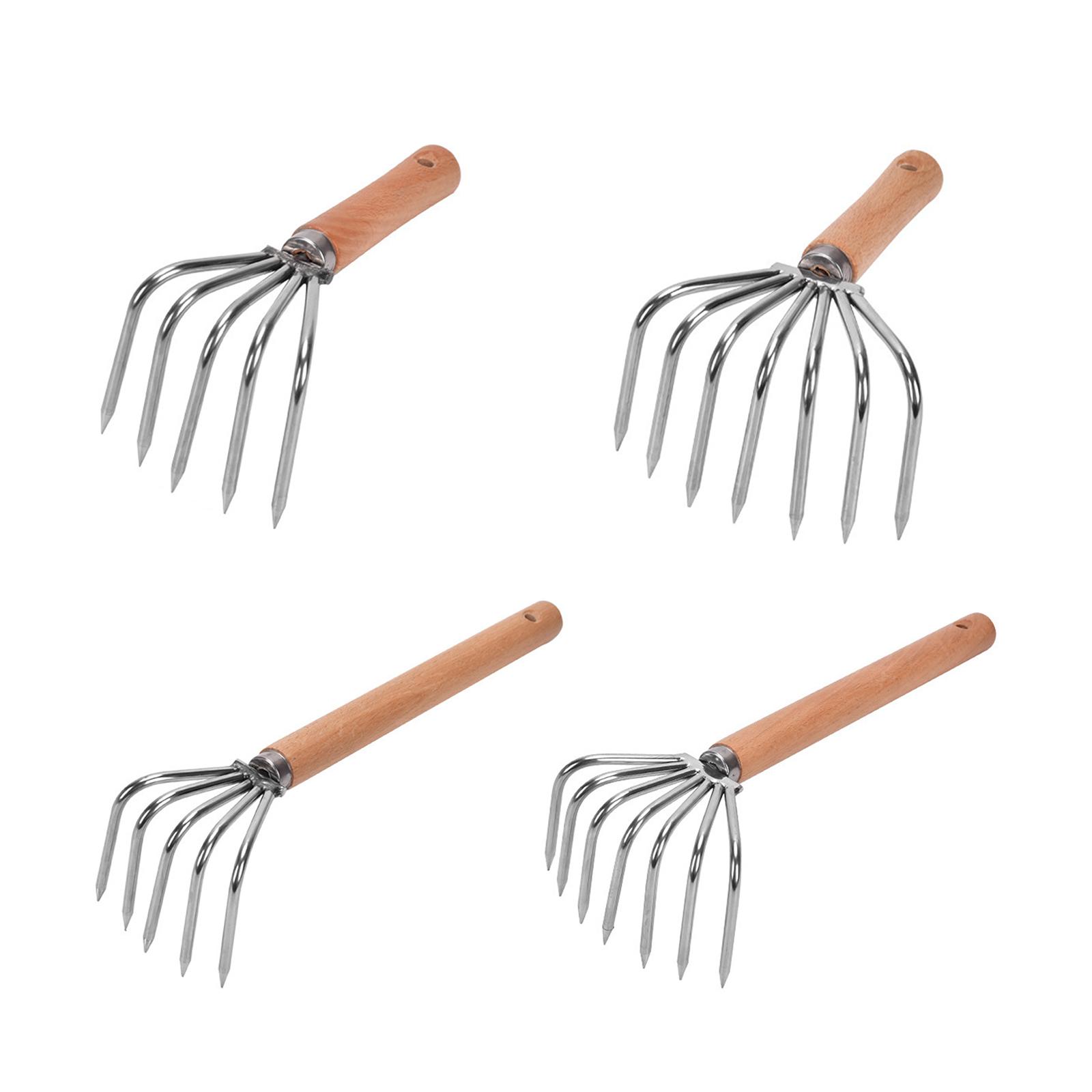 Hand Rake Cultivator Stainless - Gardening Hand Tools Yard reseña y precio