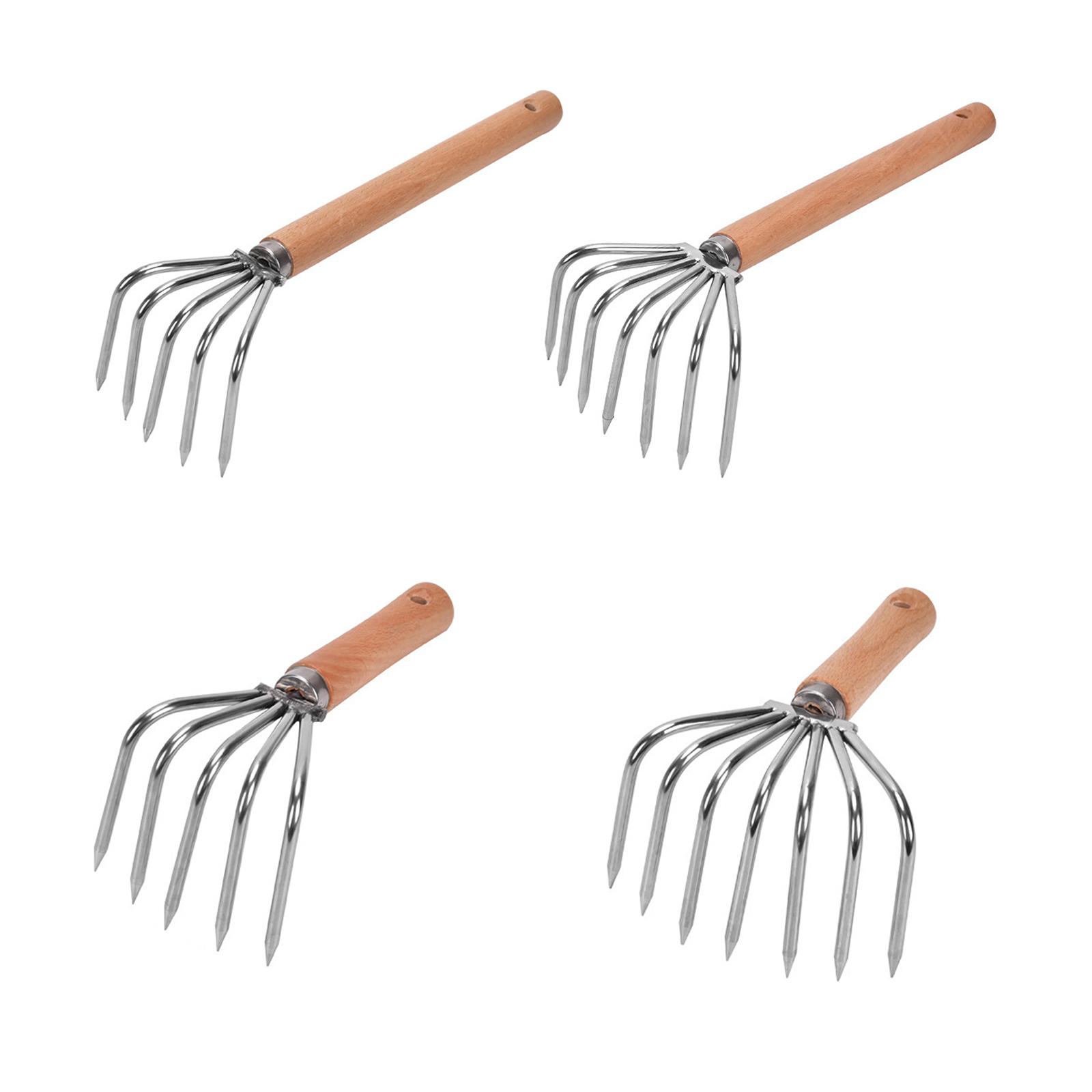 Hand Rake Cultivator Stainless - Gardening Hand Tools Yard reseña y precio
