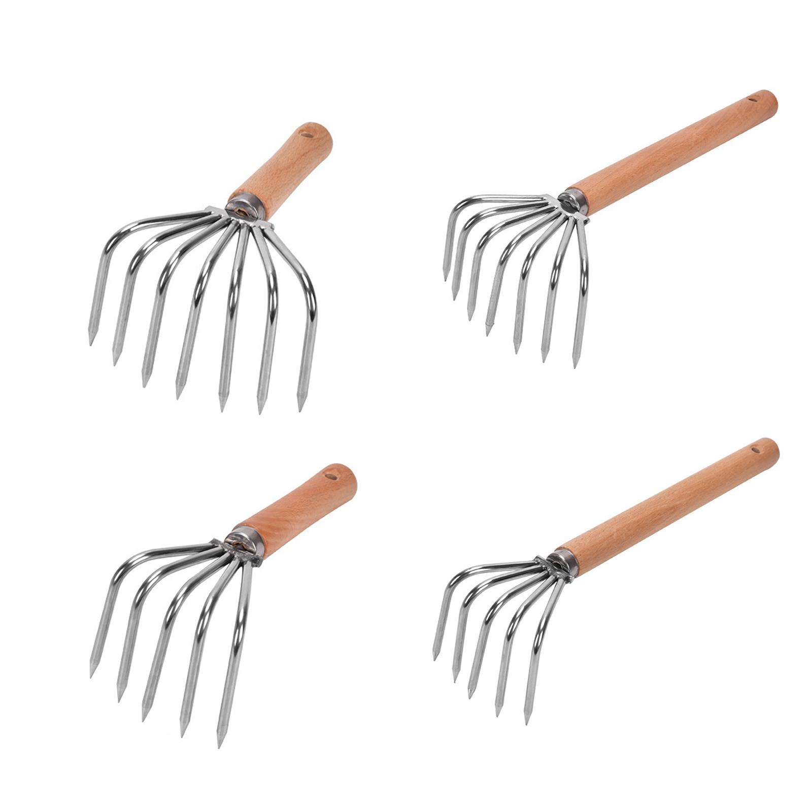 Hand Rake Cultivator Stainless - Gardening Hand Tools Yard reseña y precio