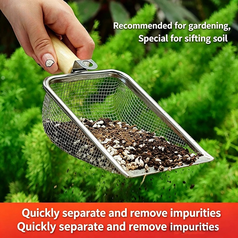Stainless Steel Soil Sieve Sho - Gardening Tools Spade reseña y precio