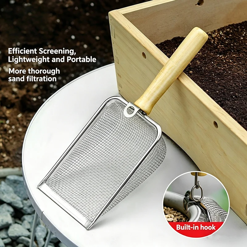 Stainless Steel Soil Sieve Sho - Gardening Tools Spade reseña y precio