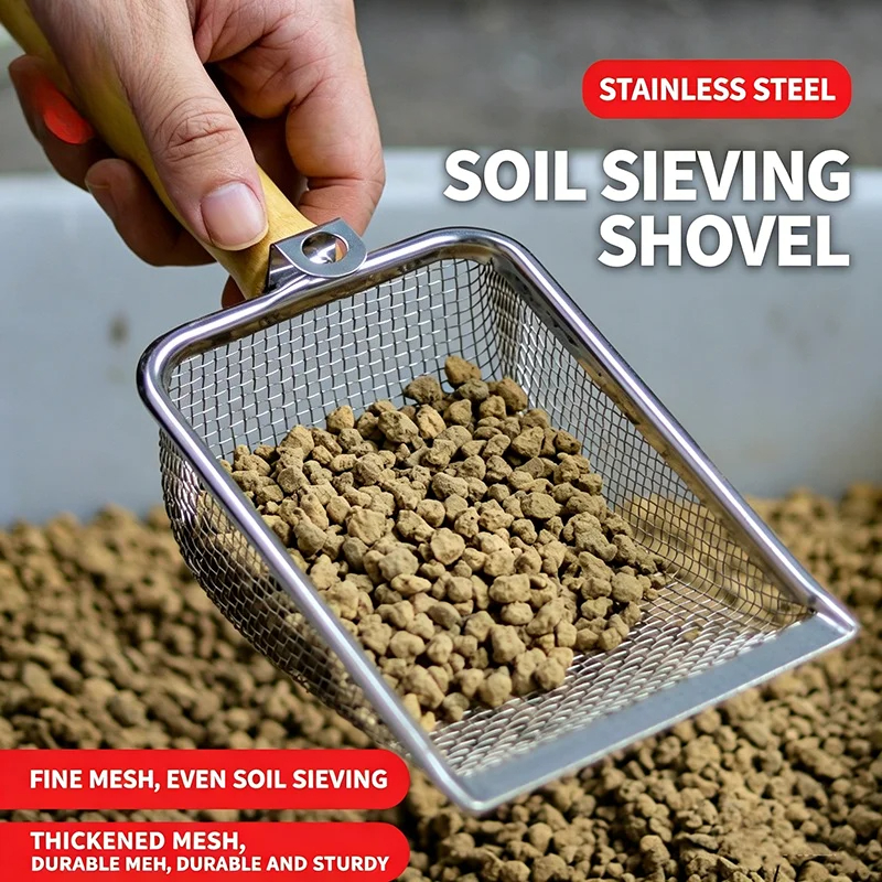 Stainless Steel Soil Sieve Sho - Gardening Tools Spade reseña y precio