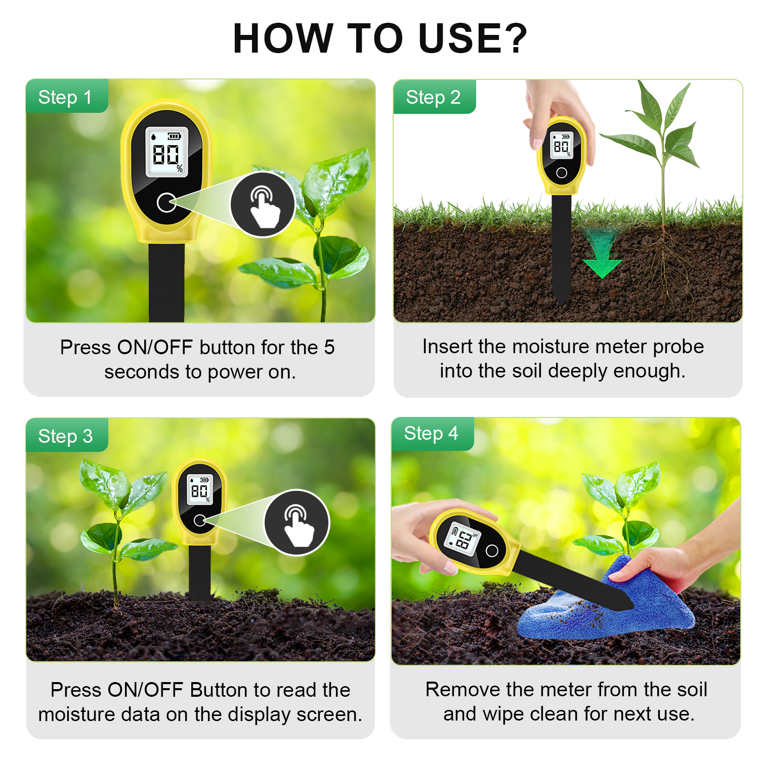Soil Moisture Sensor Monitor P - Moisture Meter Plant reseña y precio